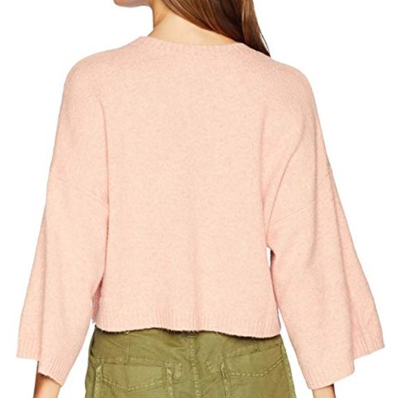 Jack by BB Dakota Revolve Extra Whip Soft Cropped Sweater Peach Beige - Picture 2 of 4
